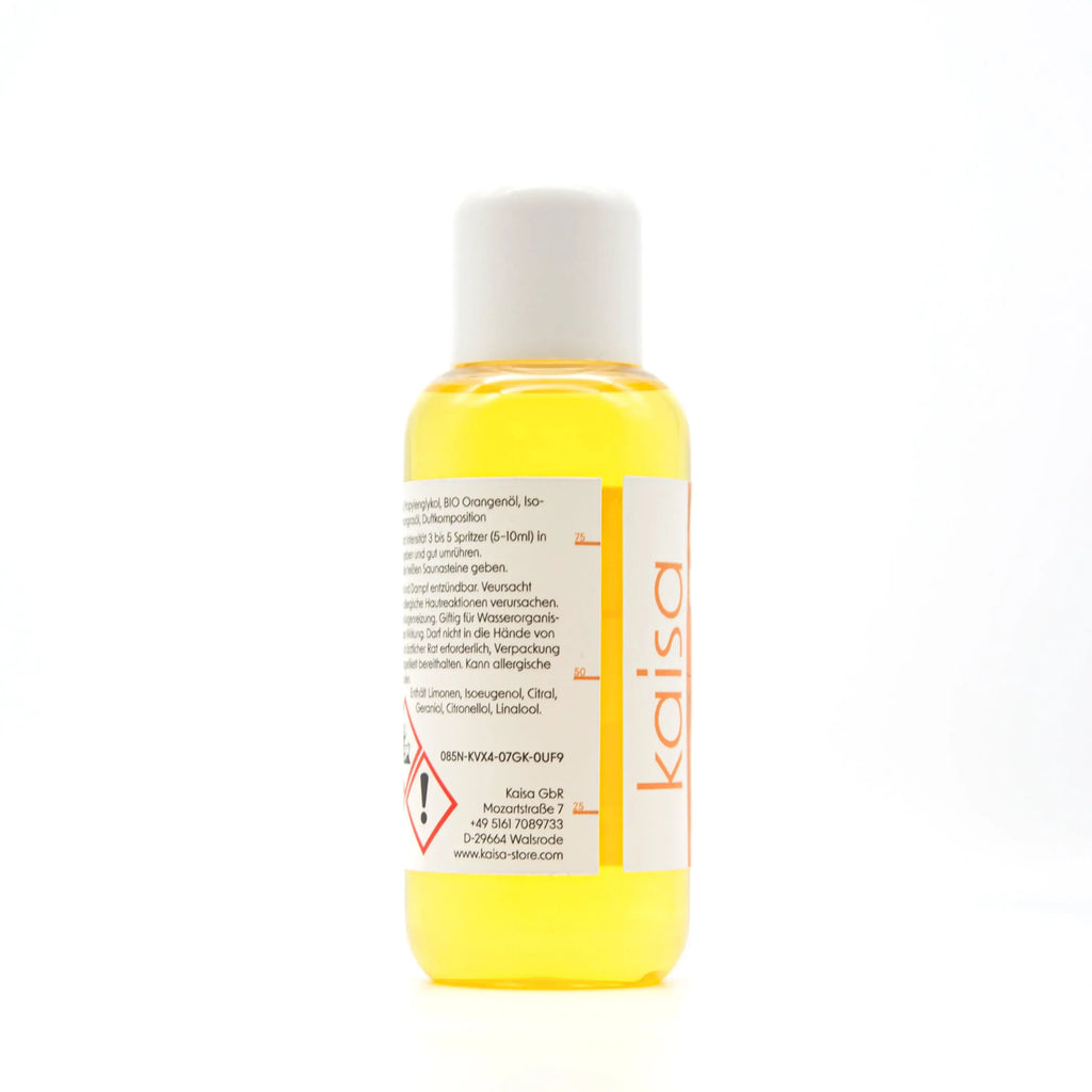 Sauna Aufguss Rückseite sowie ml-Angabe